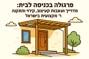 פרגולה בכניסה לבית: מדריך לעיצוב, קירוי והתקנה מקצועית בישראל
