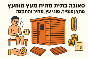 סאונה ביתית מעץ: מדריך מלא לבחירה, סוגי עץ, מחיר והתקנה