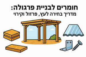 חומרים לבניית פרגולה: מדריך בחירה לעץ, פרזול וקירוי