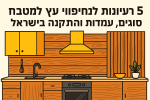 5 רעיונות לחיפוי עץ למטבח: סוגים, עמידות והתקנה בישראל
